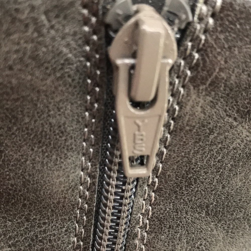 LIFE STRIDE SOFT SYSTEM Watchful Gray Faux Leather Almond Toe Ankle Zip Boots—8M - Picture 8 of 16
